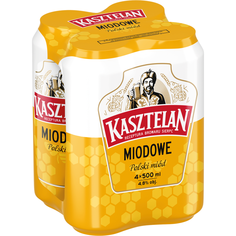 Miodowe Piwo 4x500ml (puszka)