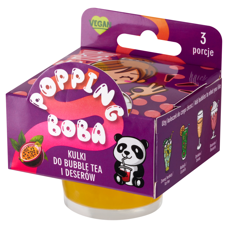 Kulki do bubble tea i deserów z sokiem z marakui