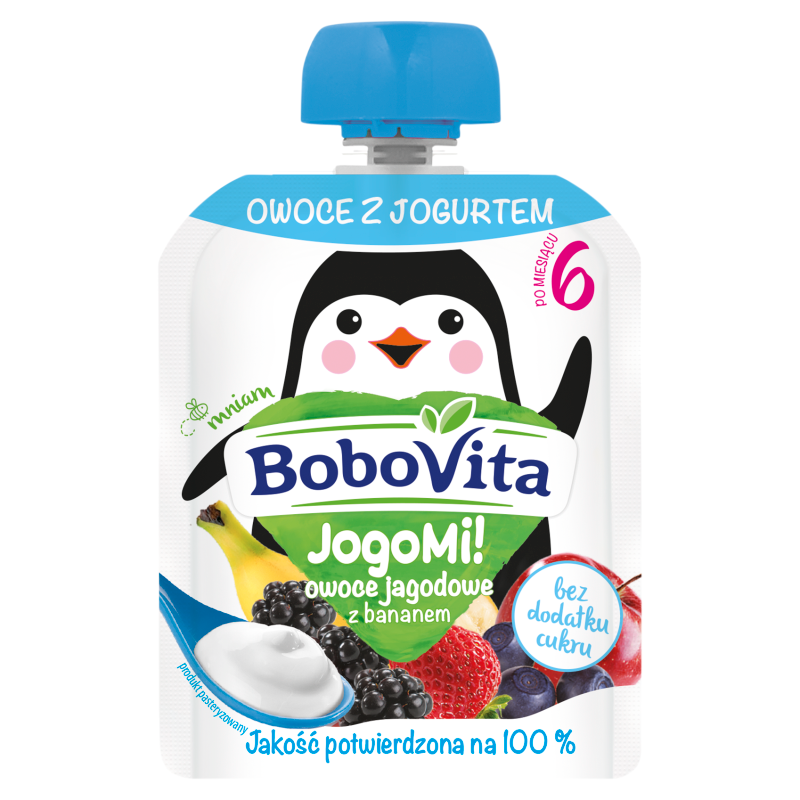 Owoce jagodowe z bananem po 6. miesiącu