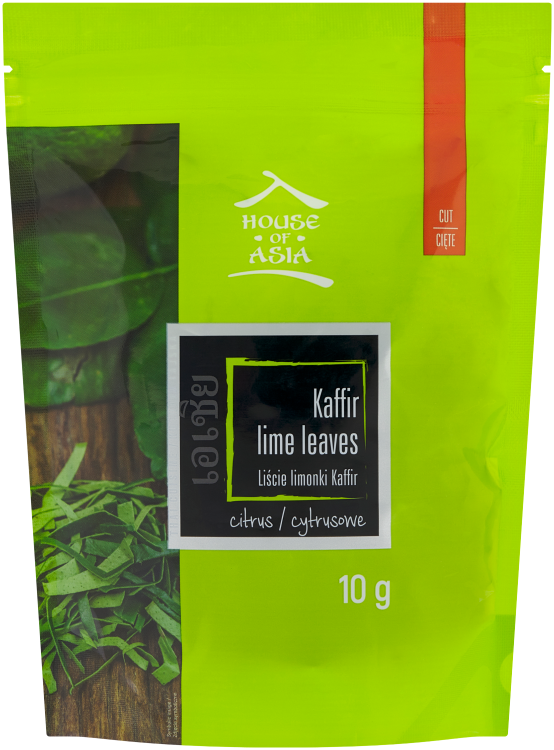 Liście limonki Kaffir (cięte)
