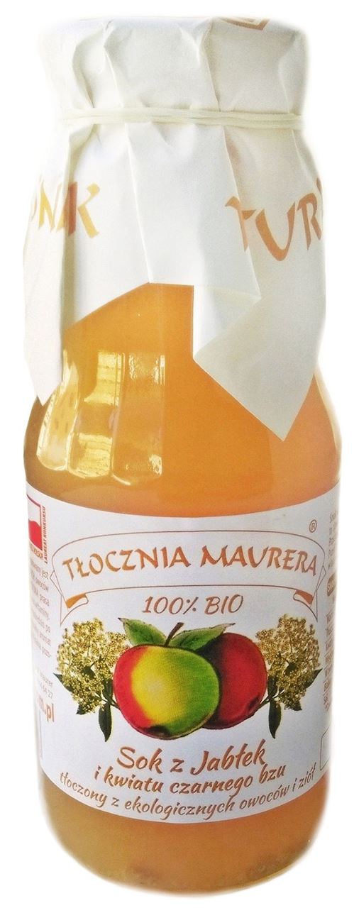 Sok z jabłek i kwiatu czarnego bzu BIO