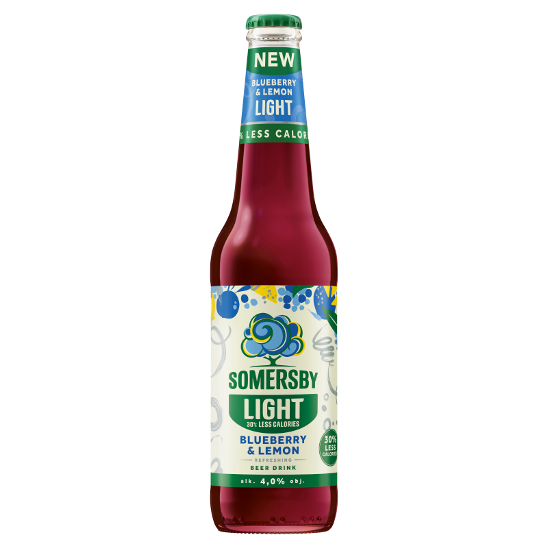 BLUBERRY & LEMON LIGHT Napój piwny o smaku jagodowym i cytryny (butelka bezzwrotna)