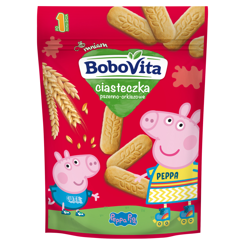 Chrupiące ciasteczka pszenno-orkiszowe po 1 roku życia Świnka Peppa