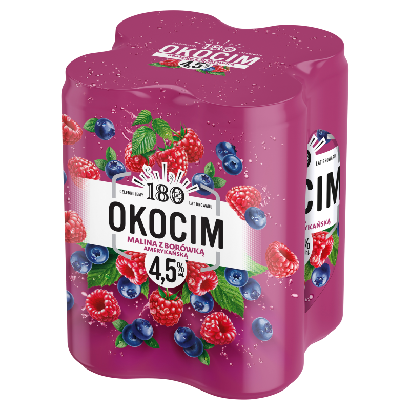 MALINA z BORÓWKĄ AMERYKAŃSKĄ Piwo 4x500ml (puszka)