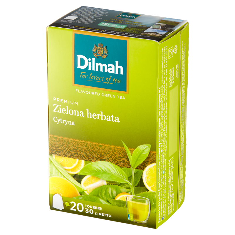 Zielona herbata o smaku cytrynowym 20 torebek ex.