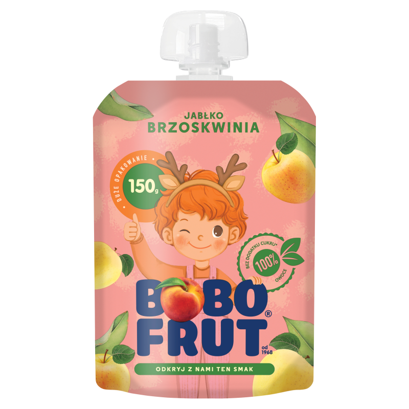Mus w tubce jabłko brzoskwinia dla dzieci po 1 roku