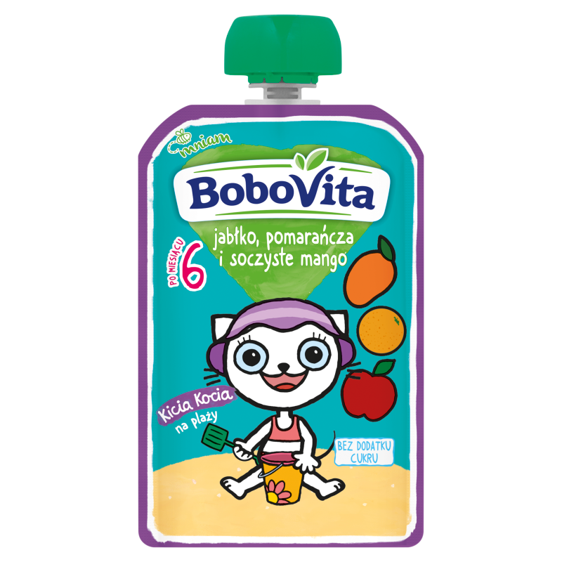 Mus jabłko z mango i pomarańczą po 6 miesiącu (tubka)