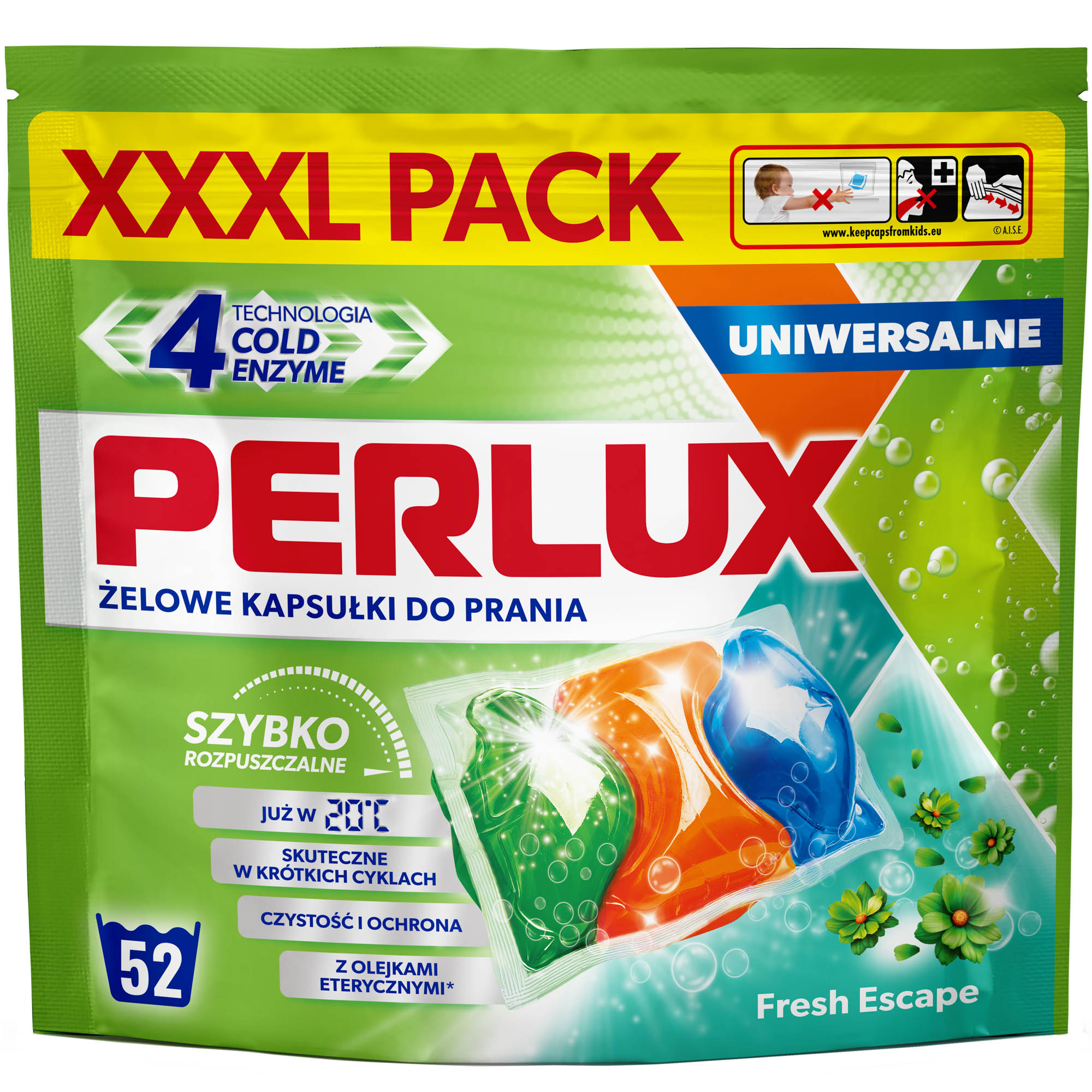 Kapsułki do prania uniwersalne Fresh Escape 52 szt.