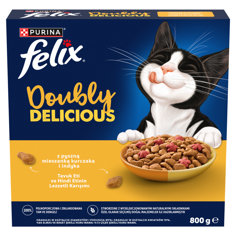 Doubly Delicious Karma dla dorosłych kotów kurczak i indyk
