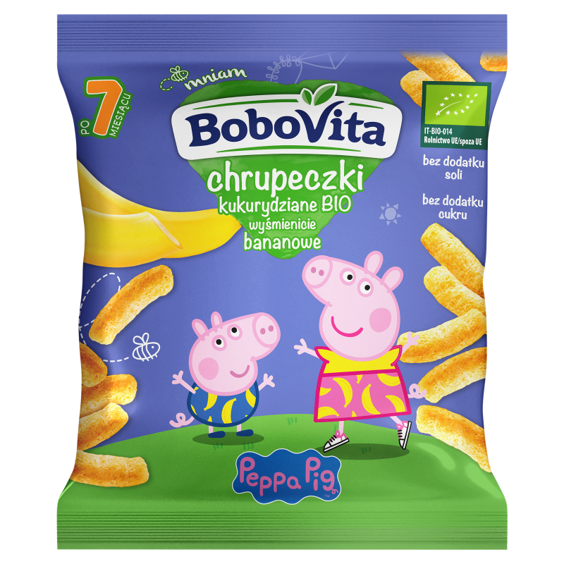 Chrupeczki kukurydziane - wyśmienicie bananowe po 7 miesiącu Świnka Peppa