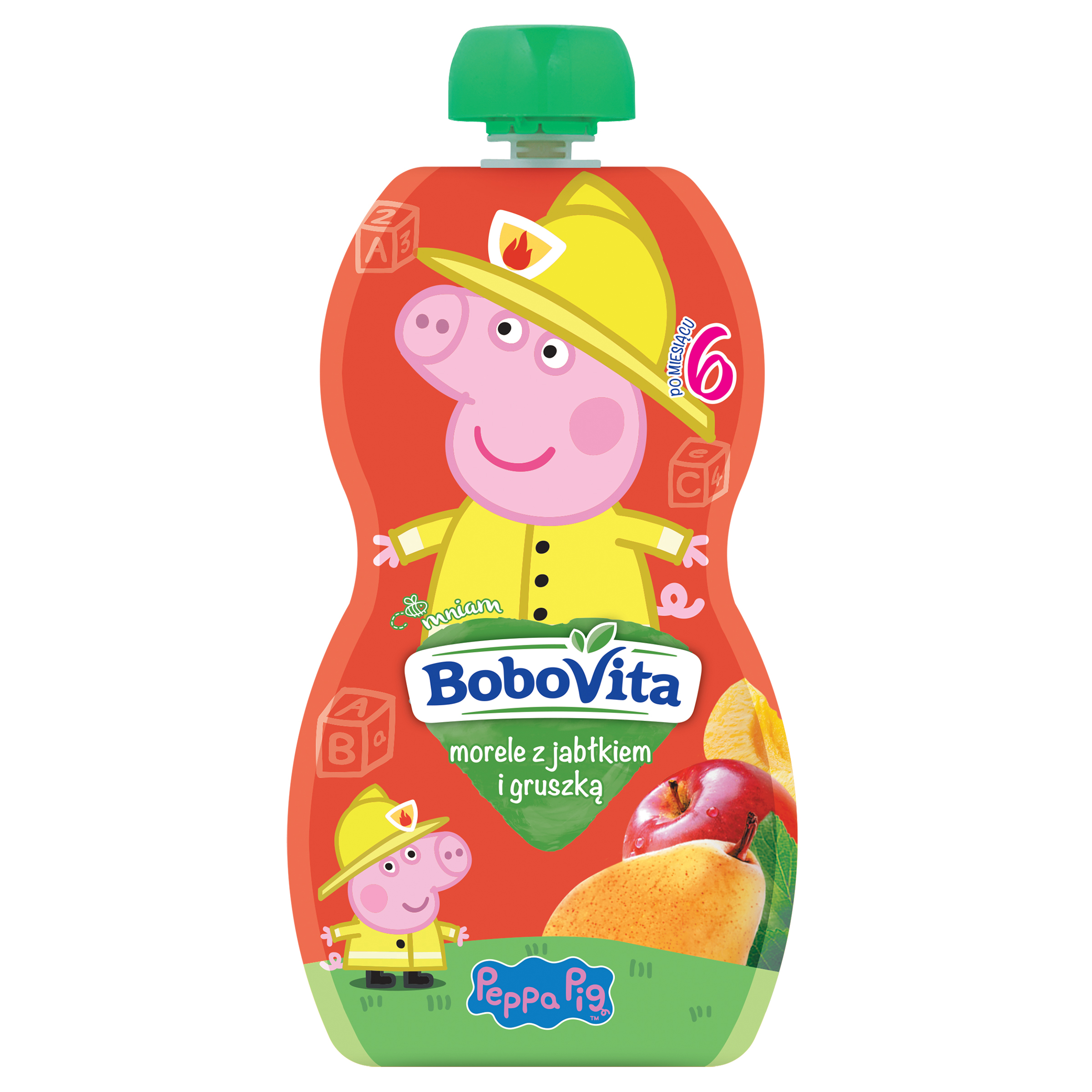 Mus morele z jabłkiem i gruszką po 6 miesiącu Świnka Peppa