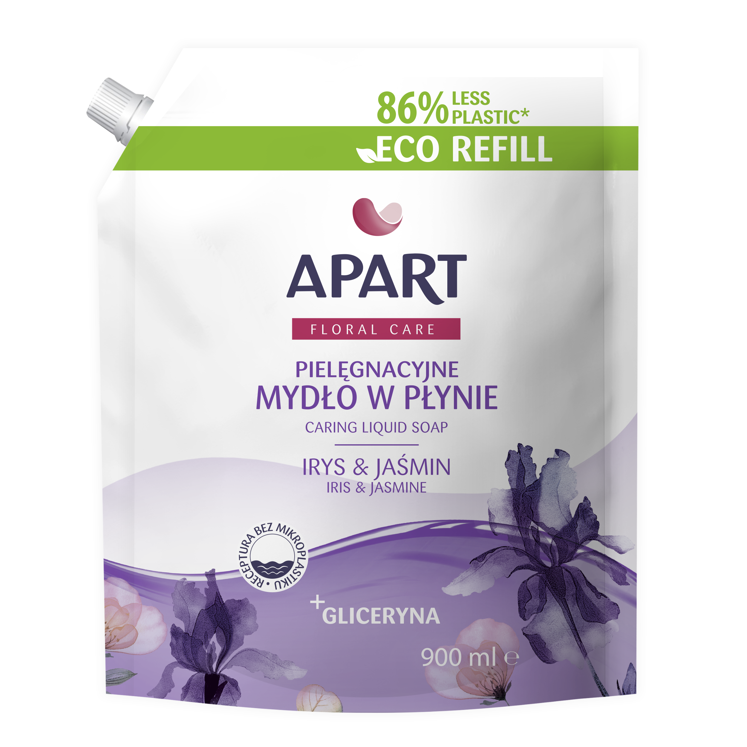 Pielęgnacyjne mydło w płynie Irys & Jaśmin - refill