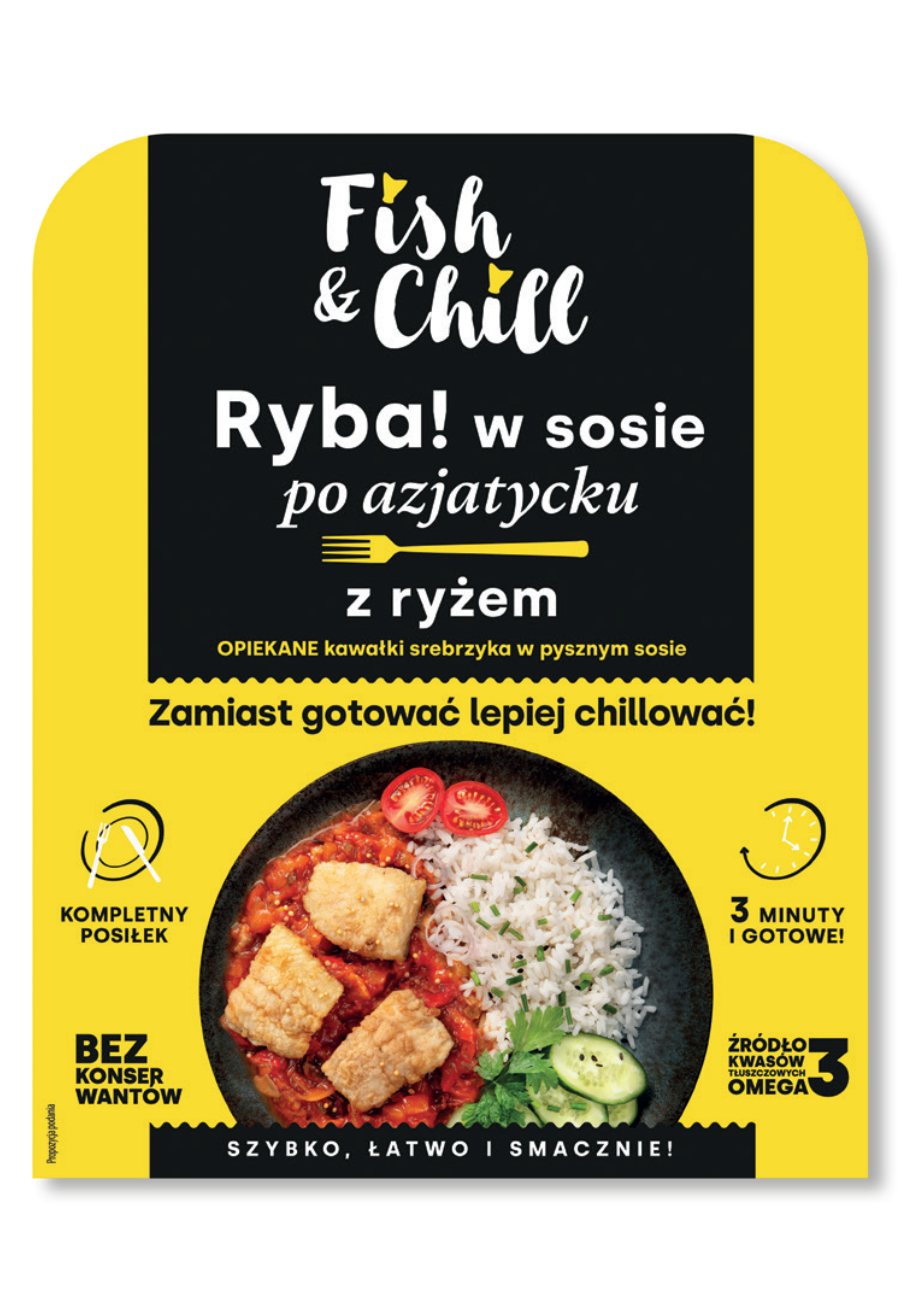 Ryba w sosie po azjatycku z ryżem