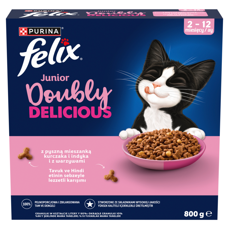 Doubly Delicious Junior Karma kurczak i indyk z warzywami 2-12 miesięcy