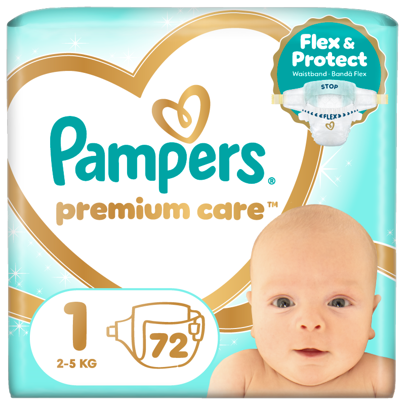 Pieluchy Rozmiar 1 (2-5kg) 72 szt.