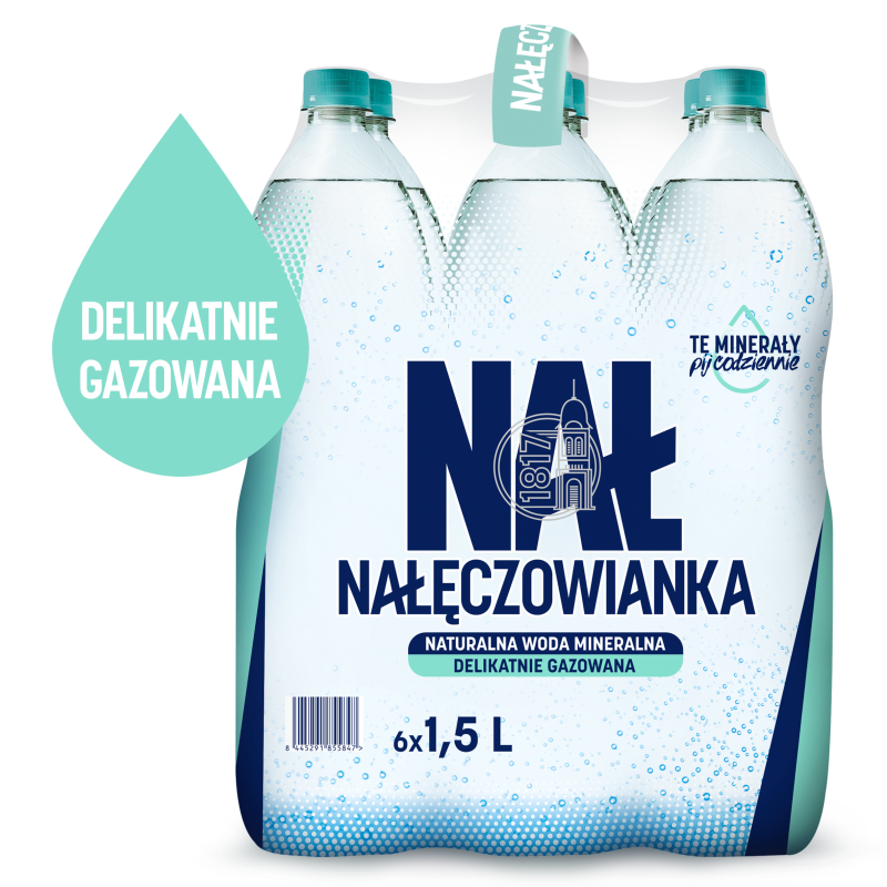 Naturalna woda mineralna delikatnie gazowana