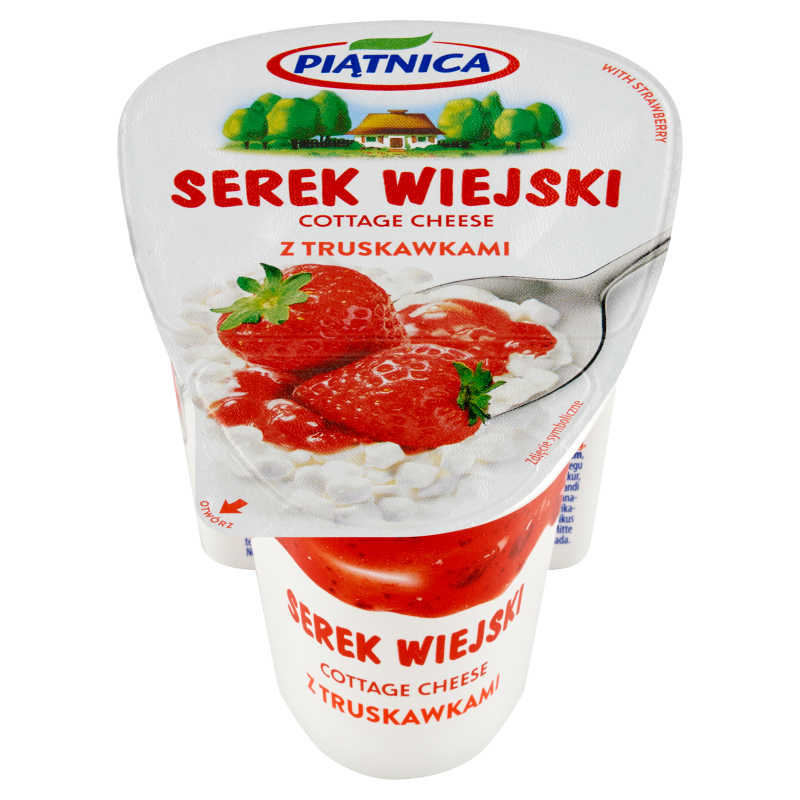 Serek wiejski z truskawkami
