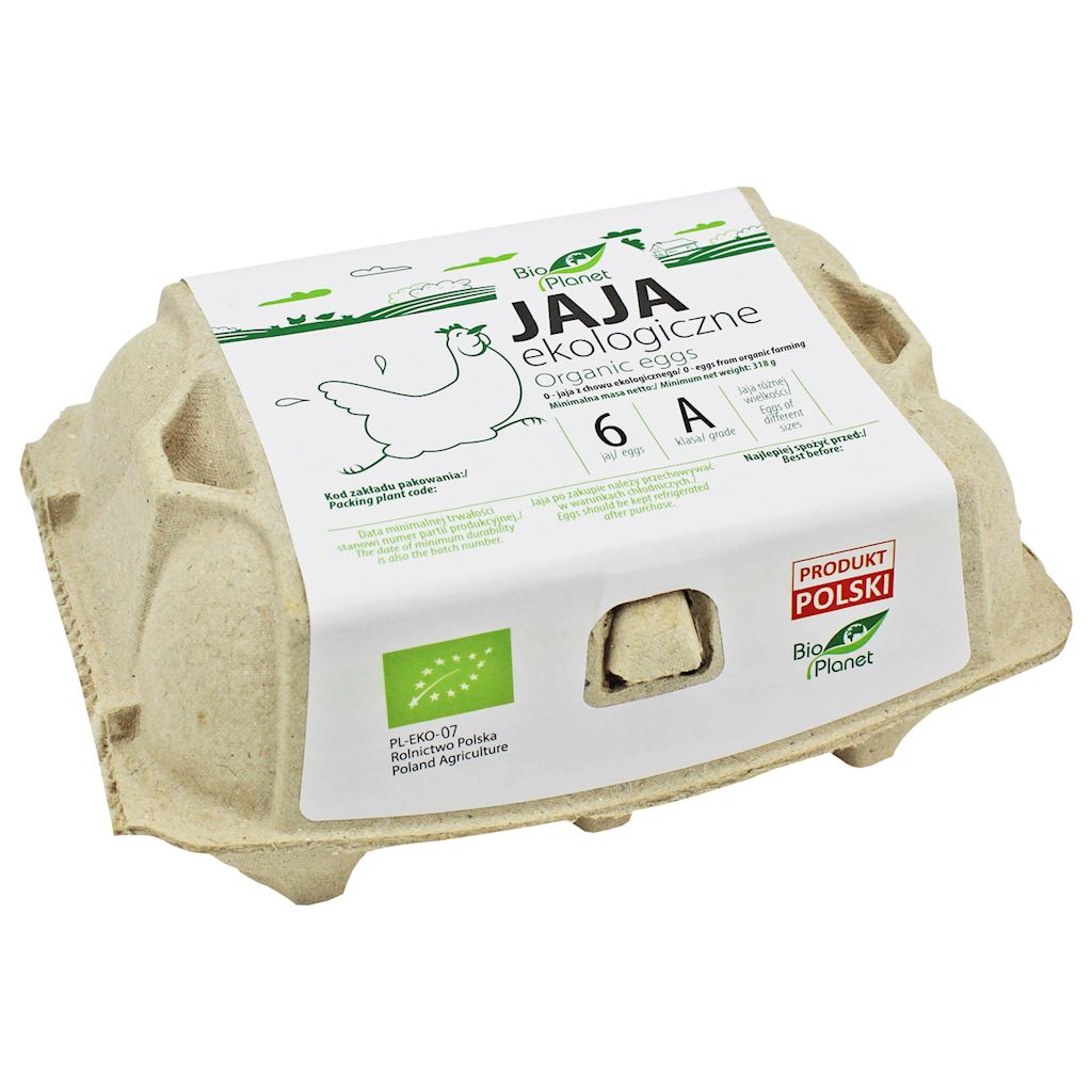 Jaja kurze z chowu ekologicznego - 6 szt. BIO