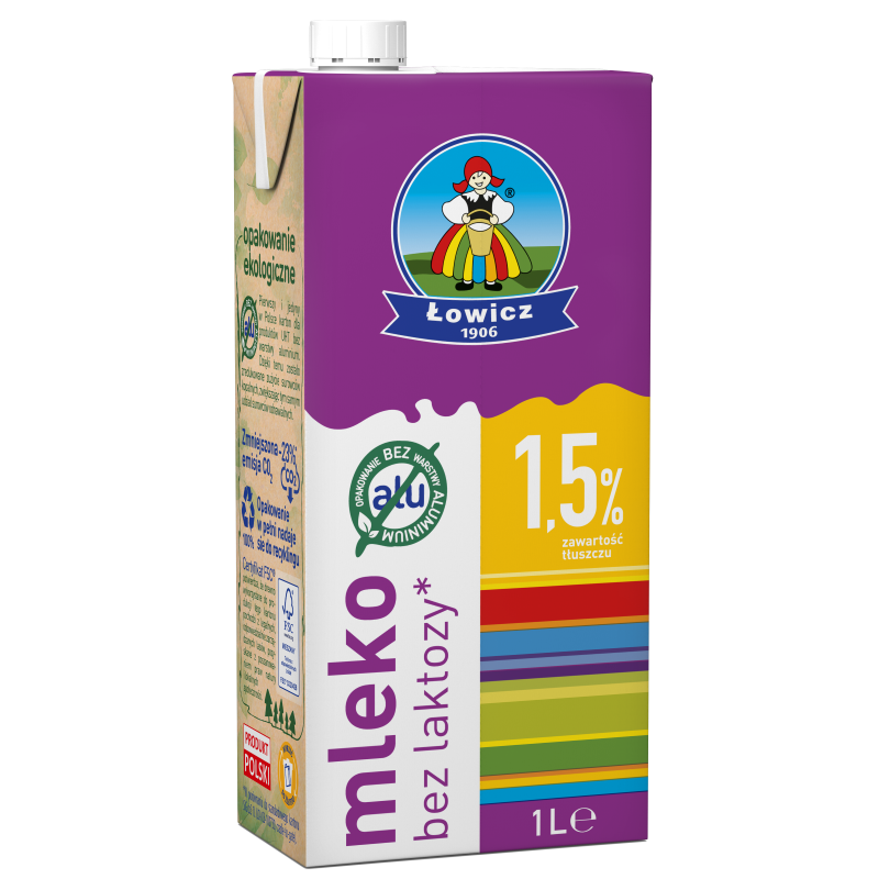 Mleko UHT bez laktozy 1,5%