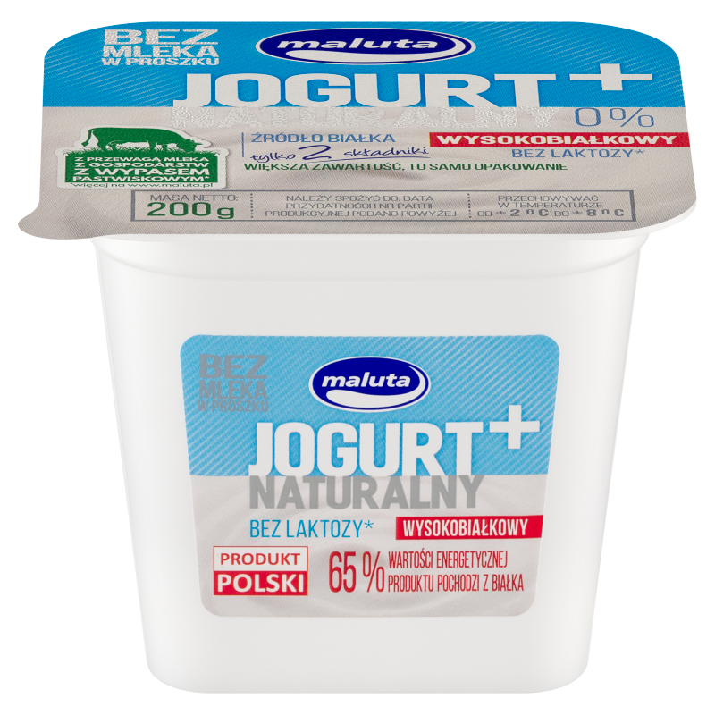 Jogurt naturalny wysokobiałkowy 0% bez laktozy