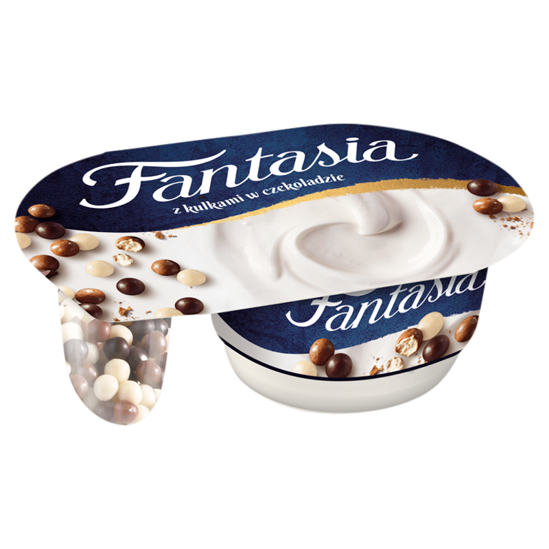 Jogurt kremowy z kulkami w czekoladzie