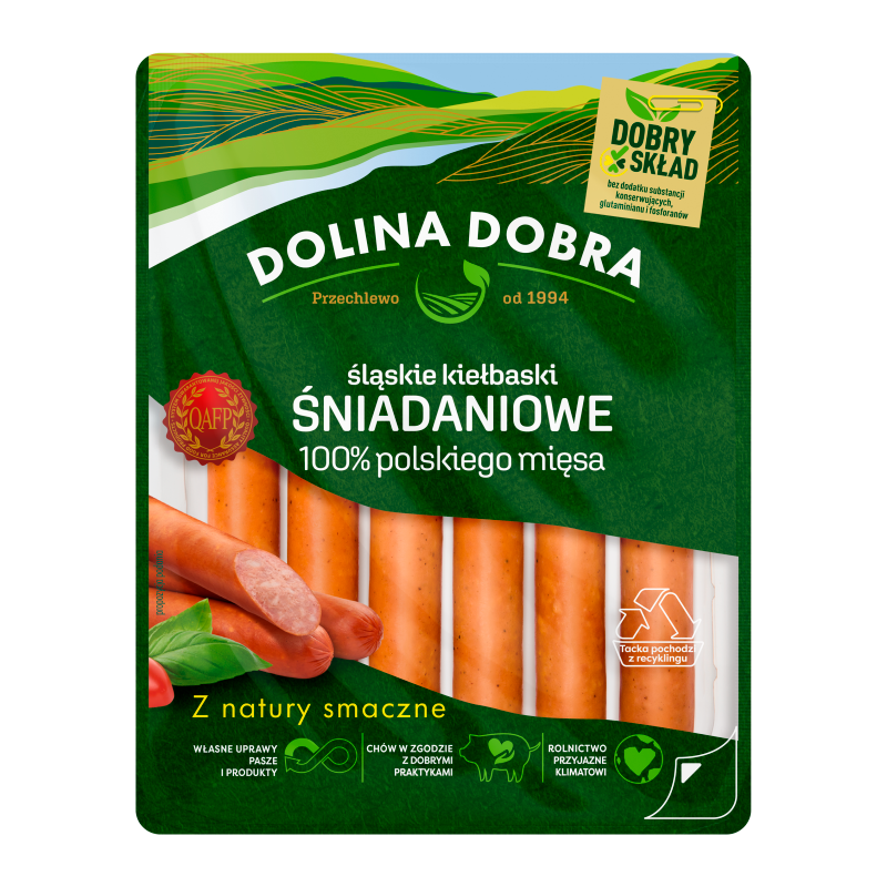 Śląskie kiełbaski śniadaniowe 100% mięsa