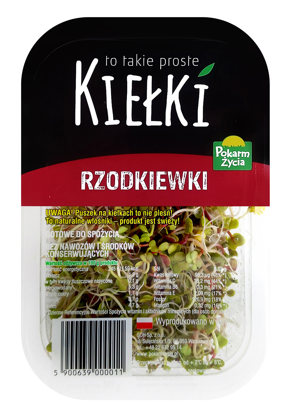 Kiełki rzodkiewki