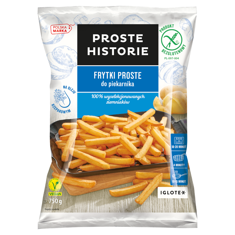 Frytki proste do piekarnika bezglutenowe
