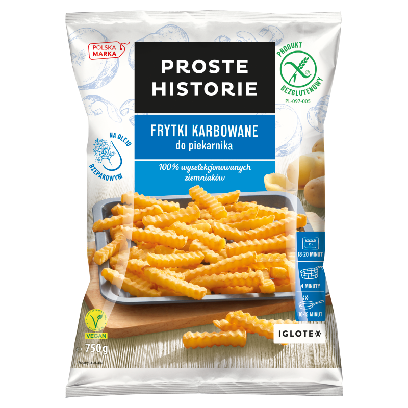 Frytki karbowane do piekarnika bezglutenowe