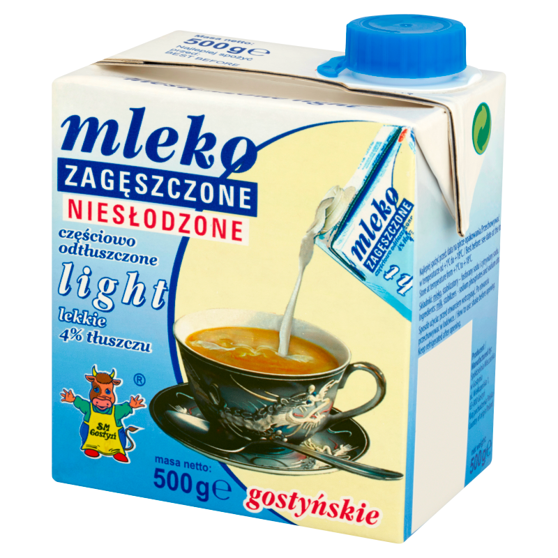 Mleko zagęszczone niesłodzone 4% light