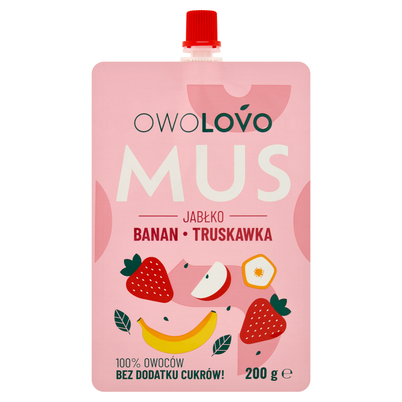 Mus jabłkowo-bananowo-truskawkowy