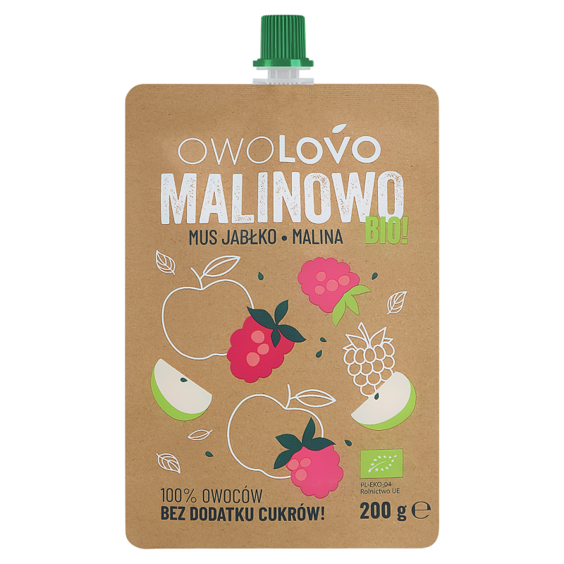 Mus jabłkowo-malinowy BIO