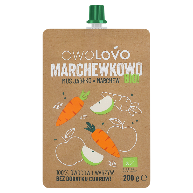 Mus jabłkowo-marchewkowy BIO