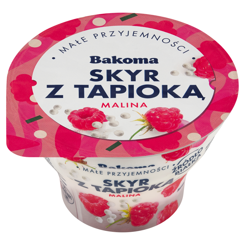 Skyr Jogurt typu islandzkiego z tapioką o smaku maliny