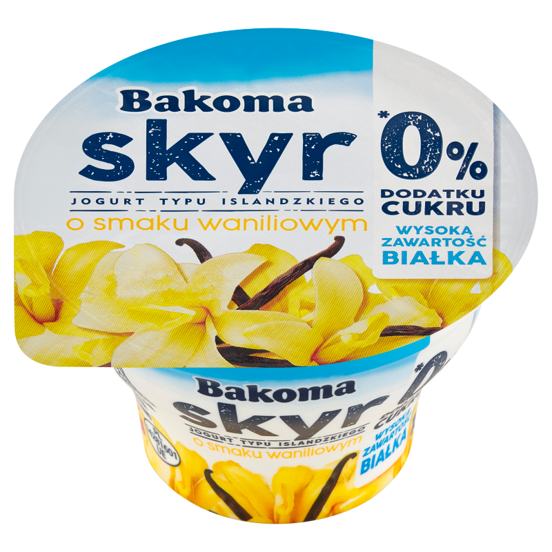 Skyr jogurt typu islandzkiego o smaku waniliowym bez dodatku cukru