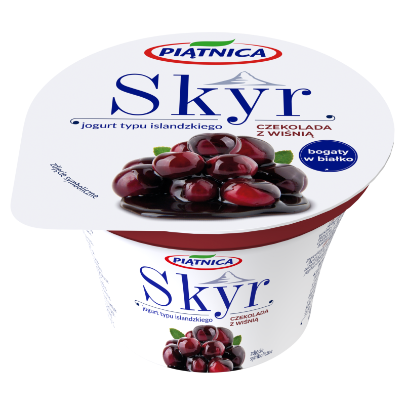 Skyr jogurt typu islandzkiego czekolada z wiśnią