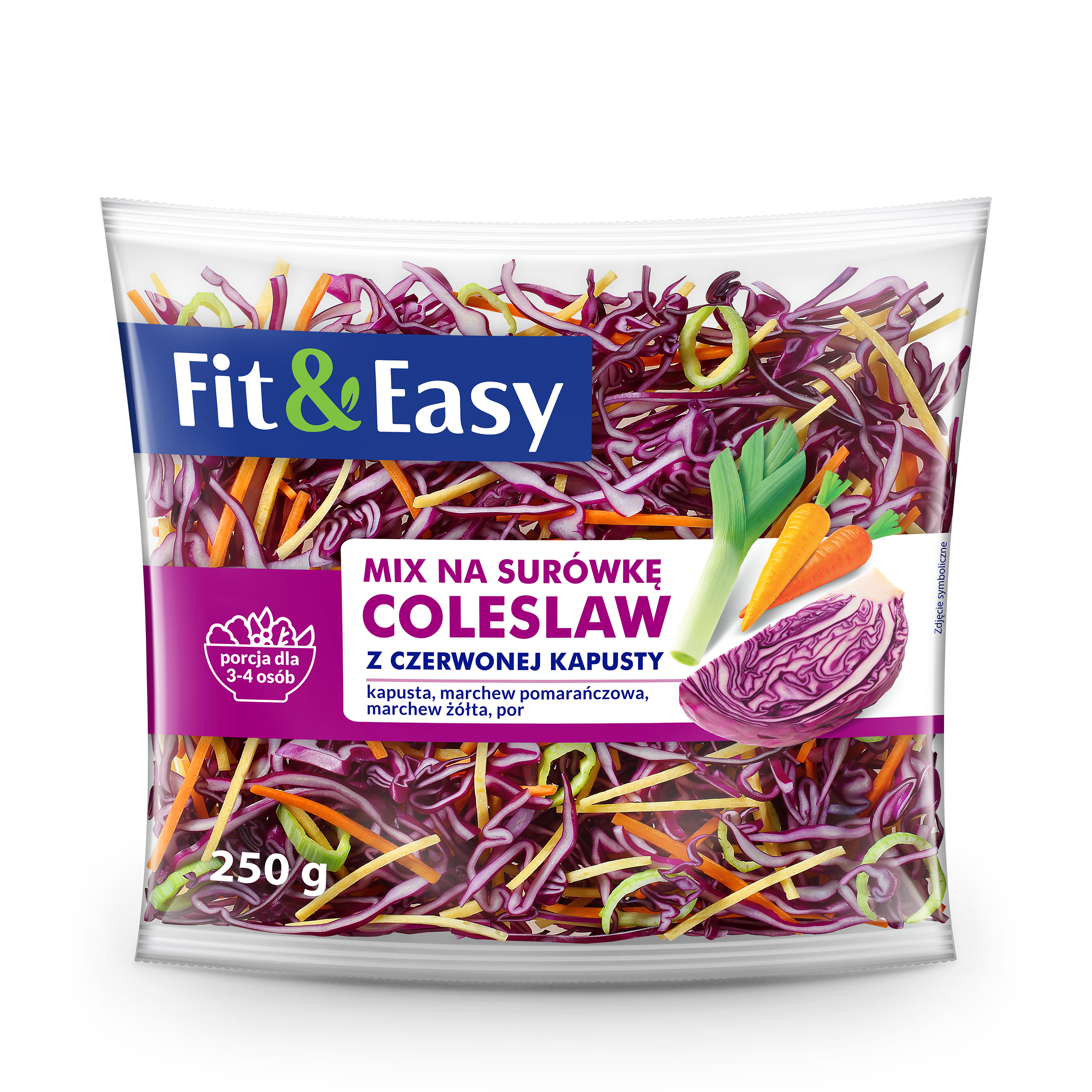 Mix na surówkę coleslaw z czerwonej kapusty