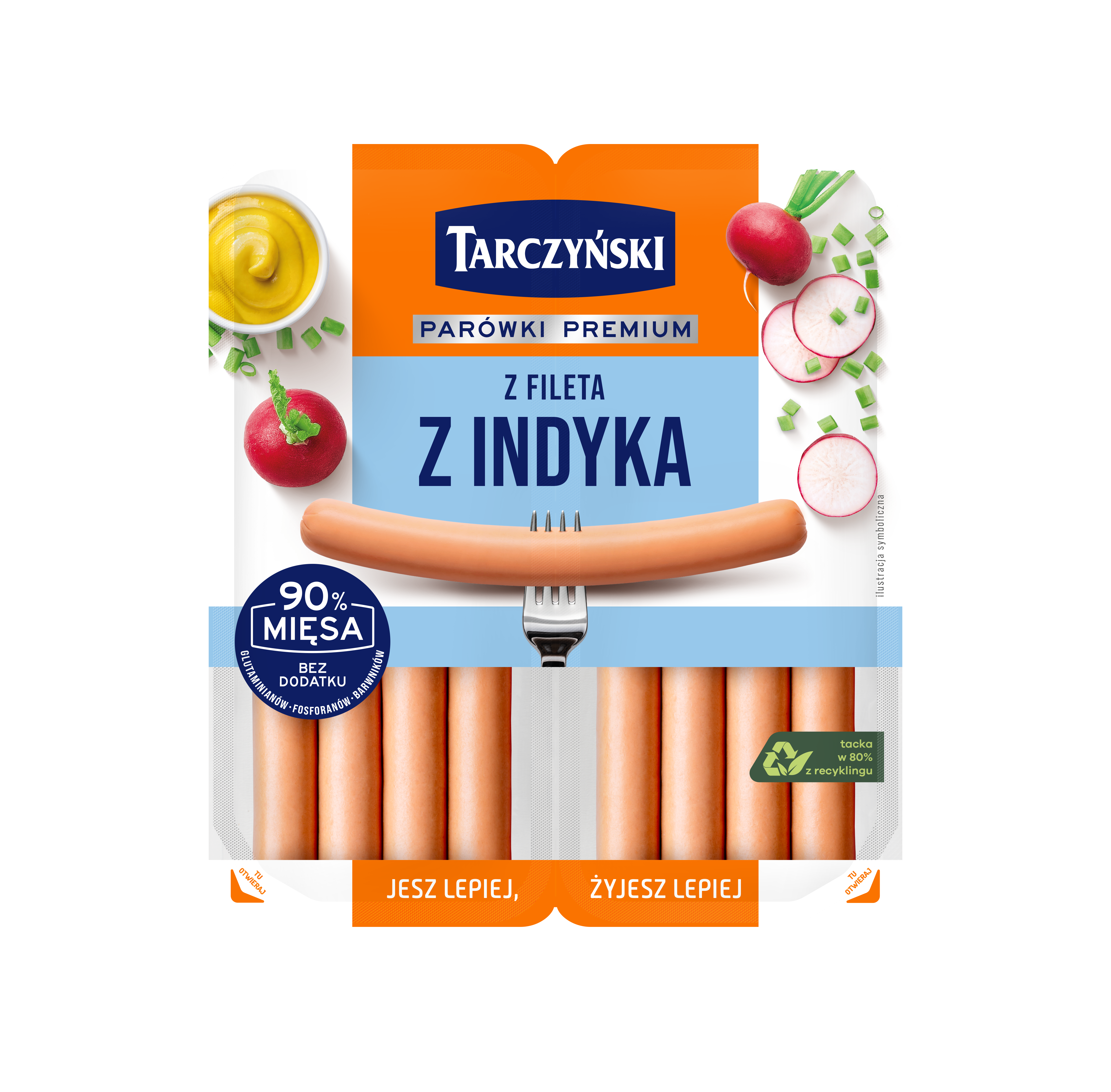 Parówki z fileta z indyka bezglutenowe