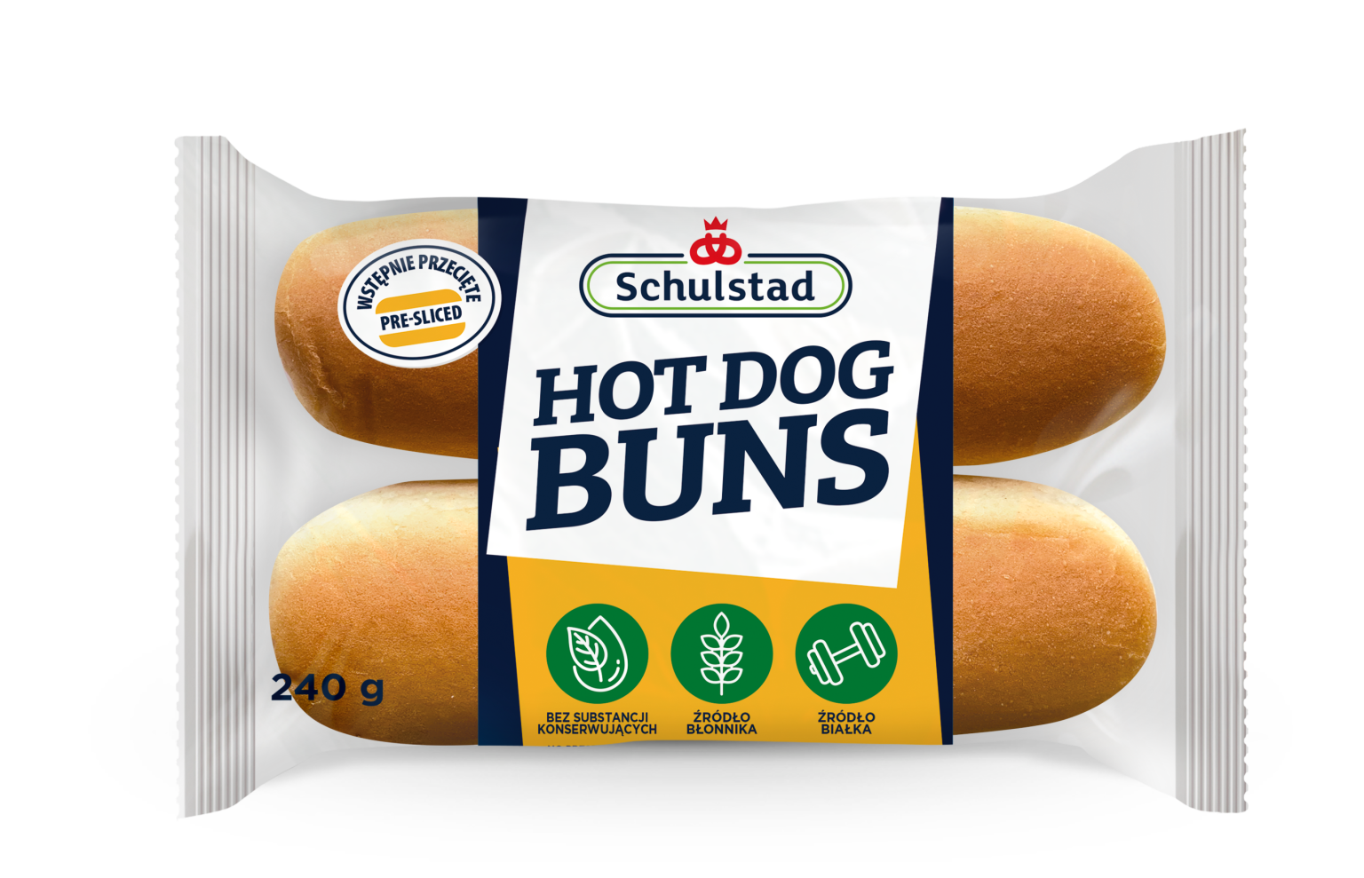 Bułki pszenne do hot dogów 4x60g