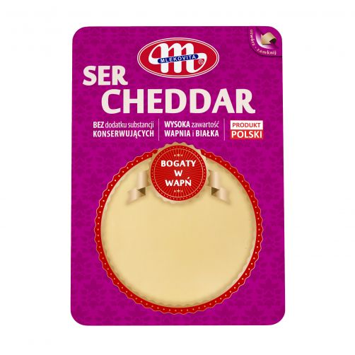 Ser Cheddar w plastrach