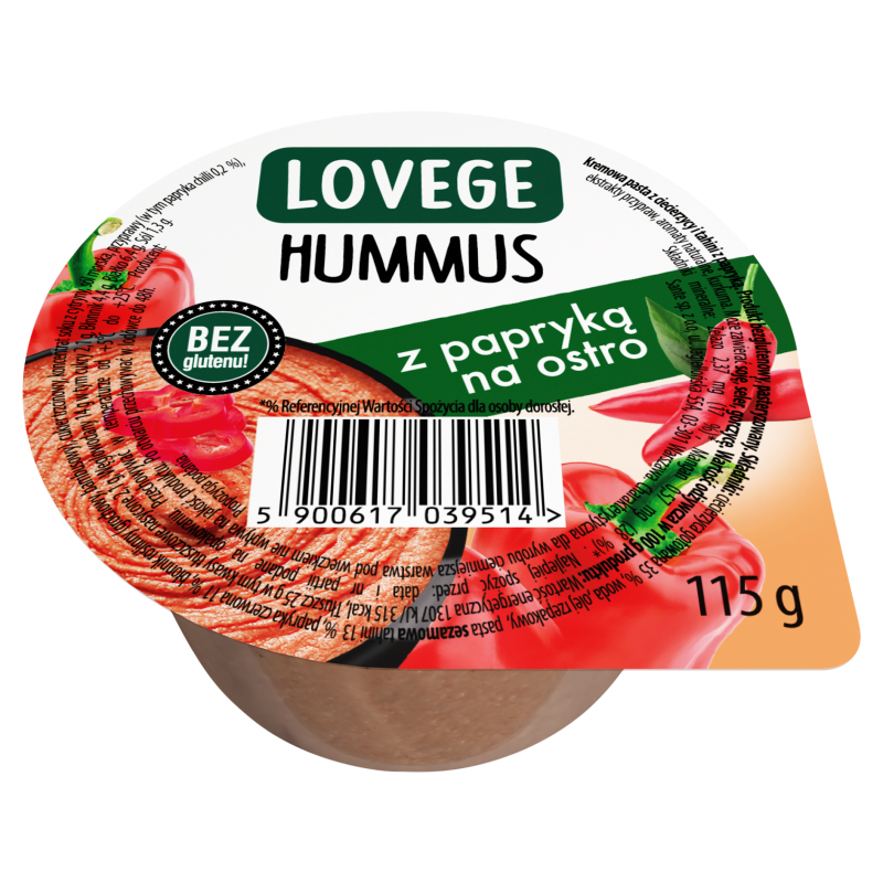 Hummus z papryką na ostro bezglutenowy