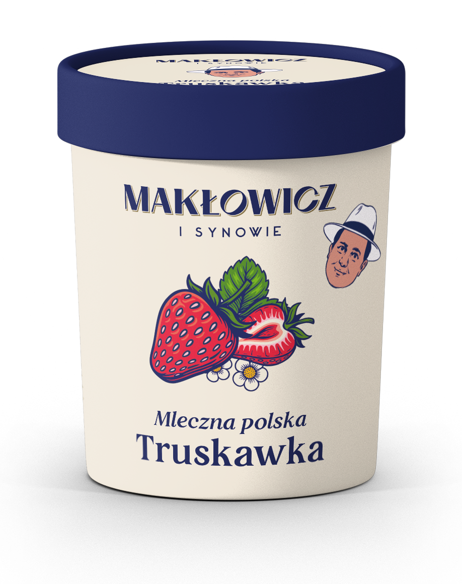 Lody mleczna polska truskawka