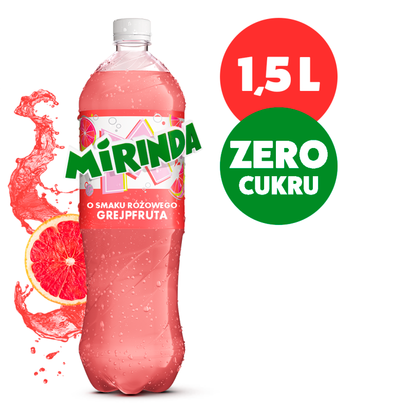 Napój gazowany o smaku różowego grejpfruta