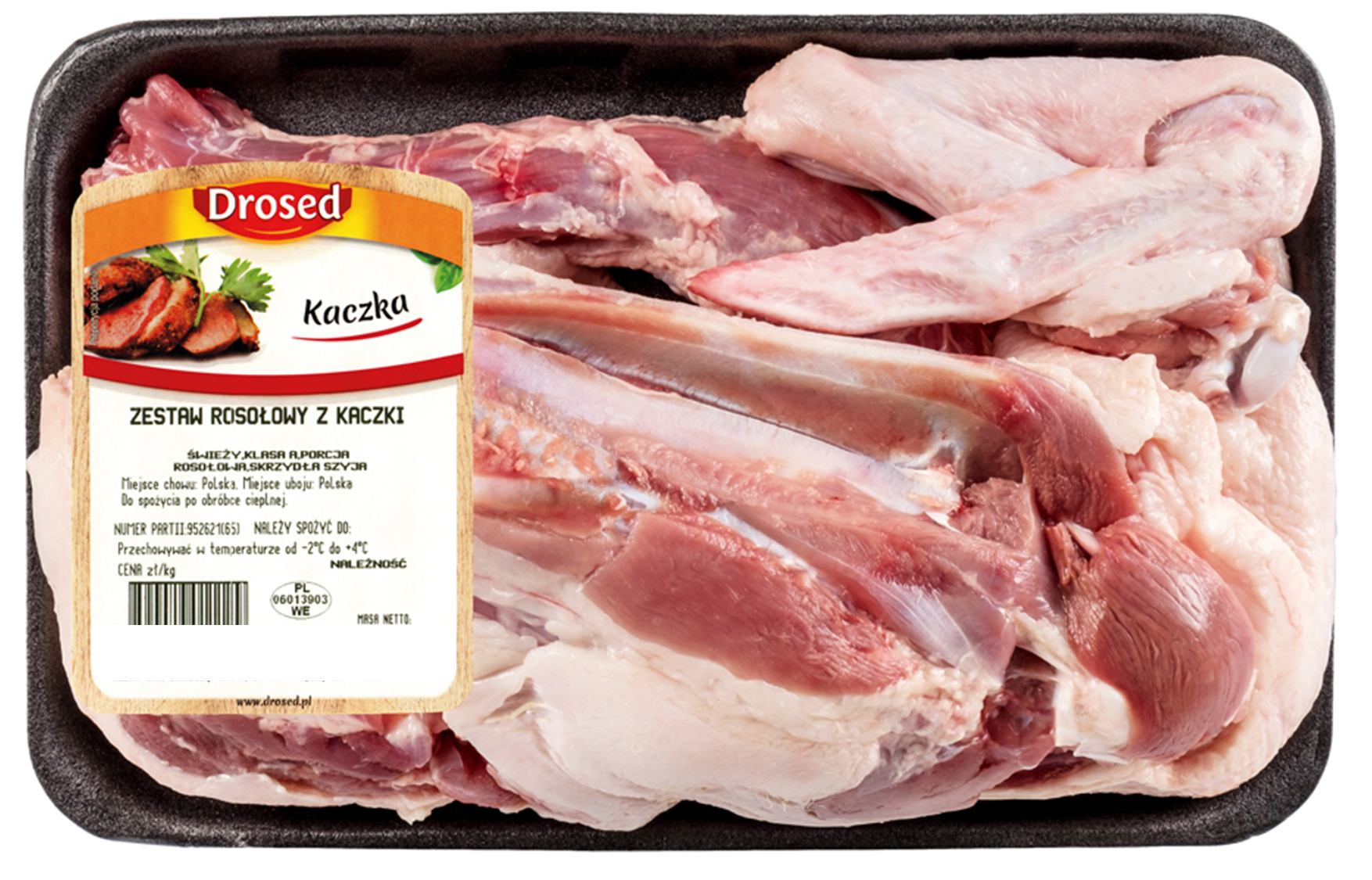Zestaw rosołowy z kaczki Pekin KLASA A świeży (520g-780g)