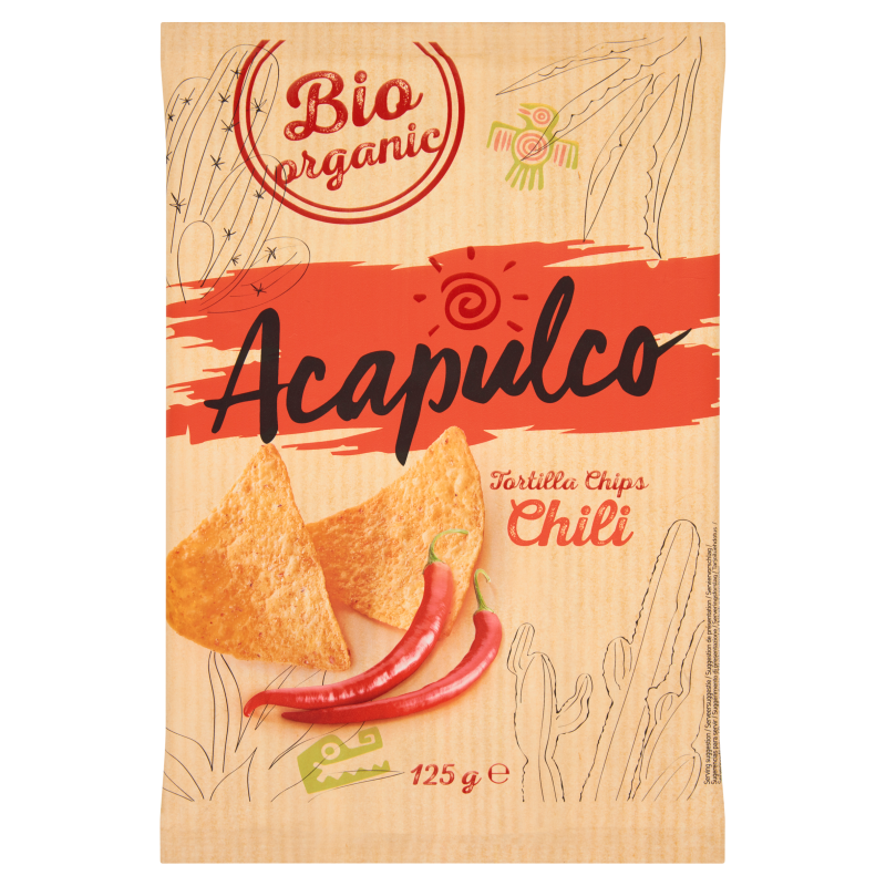 Nachosy o smaku chili BIO