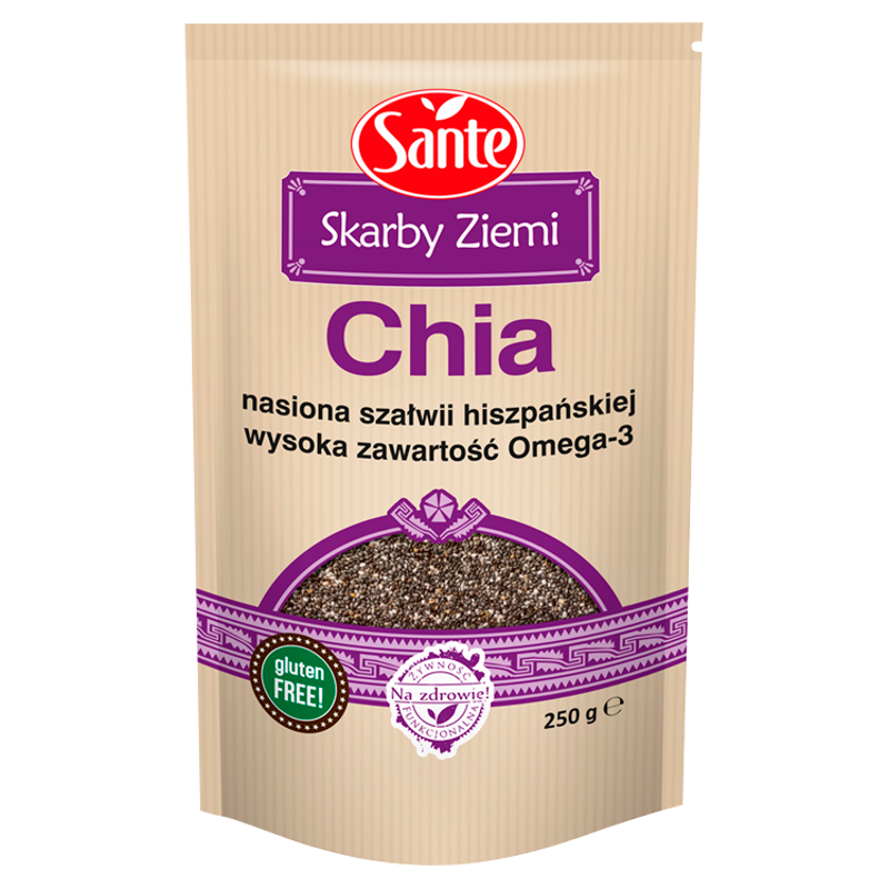 Chia - nasiona szałwii hiszpańskiej bezglutenowe