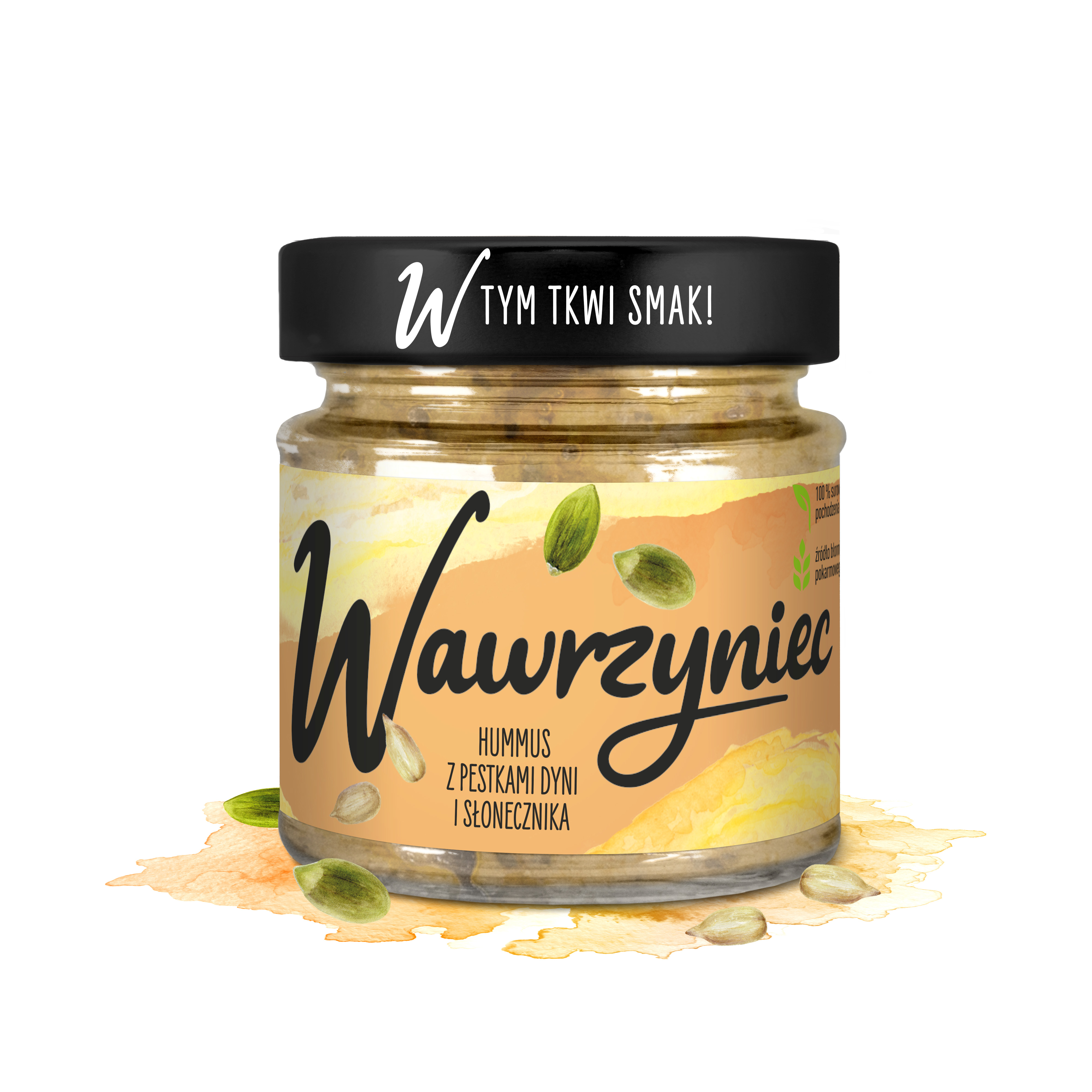 Hummus z pestkami dyni i słonecznika