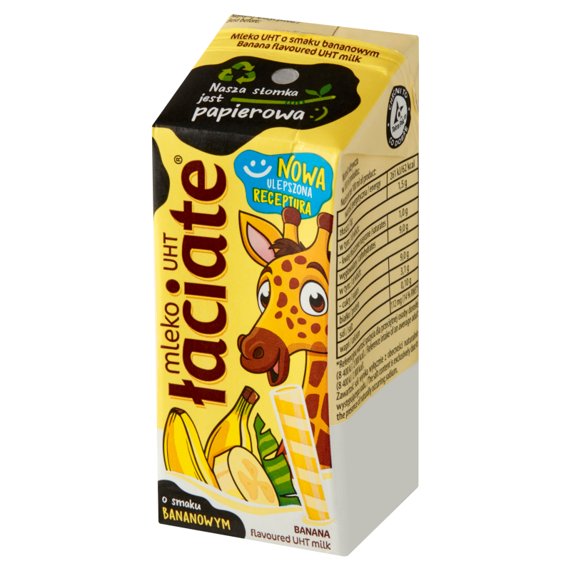 Mleko UHT o smaku bananowym