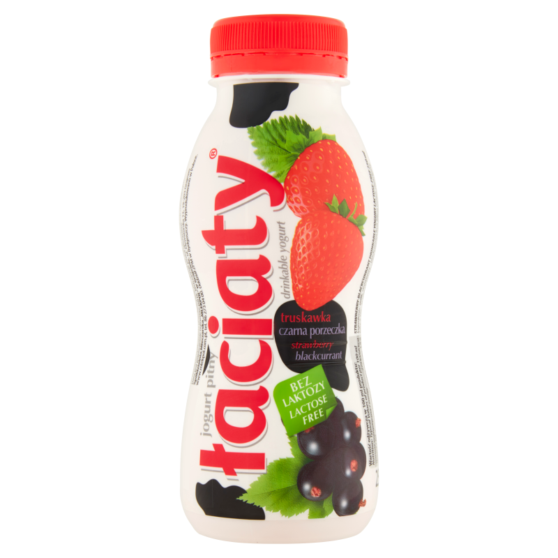 Jogurt pitny truskawka czarna porzeczka bez laktozy