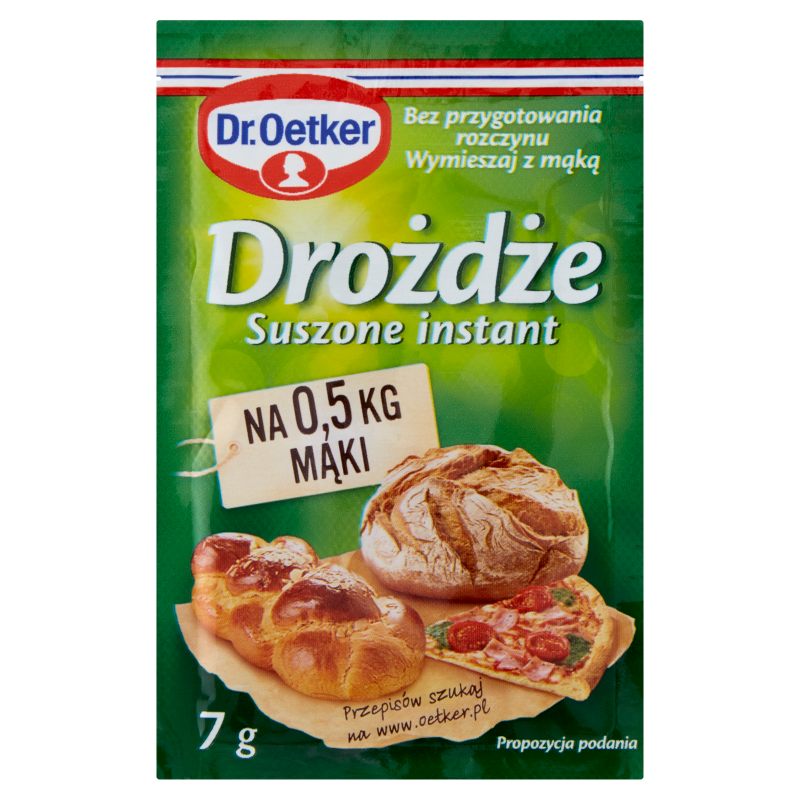 Drożdże suszone instant (na 0,5 kg mąki)